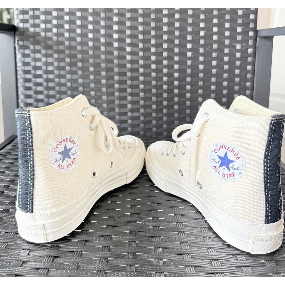 Converse x Comme des Garçons PLAY Chuck 70 High Top Sneakers Red‎ Heart W5 Men's